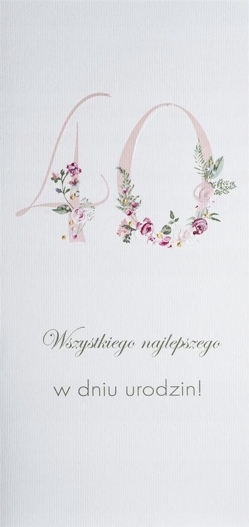 MAK Karnet Urodziny 40 DL U17 - Kwiaty