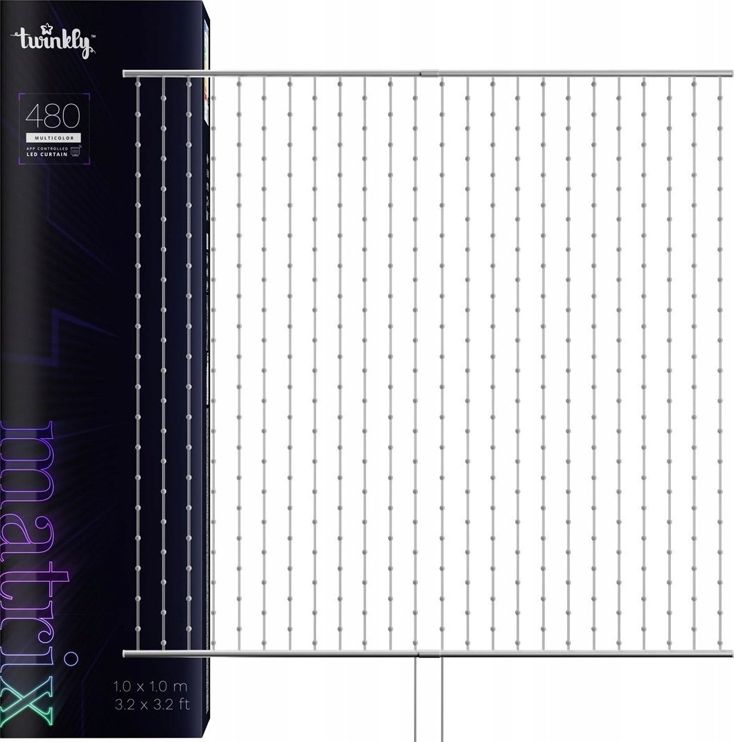 Dekoracja świąteczna Twinkly Twinkly Matrix kurtyna świetlna 480 RGB 1x1 m
