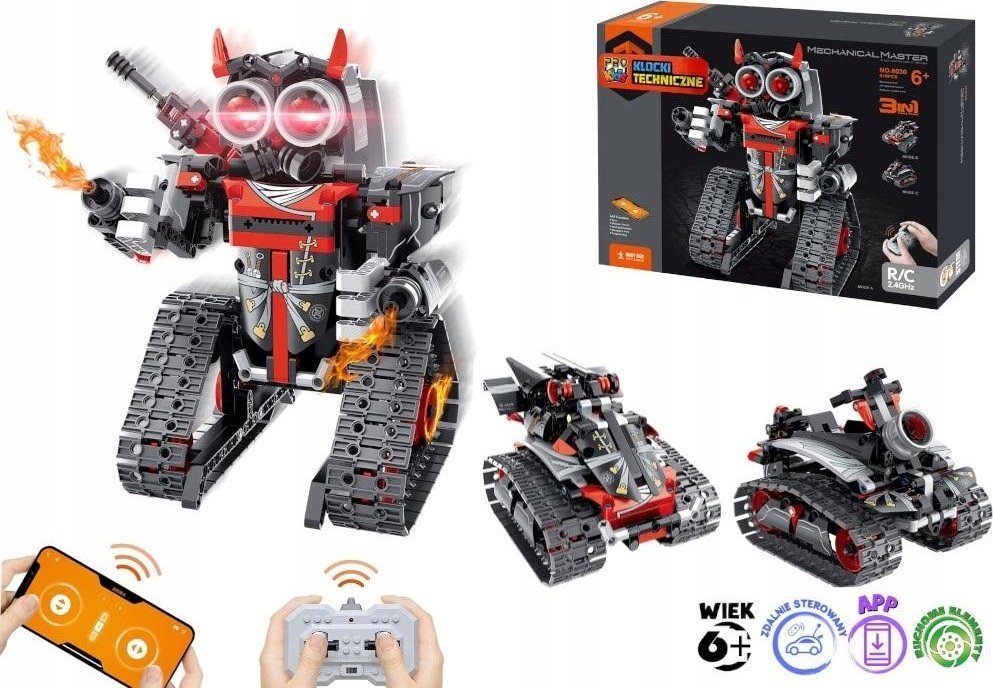 Cobi Klocki techniczne RC 3w1Robot/Auto czerw.05567