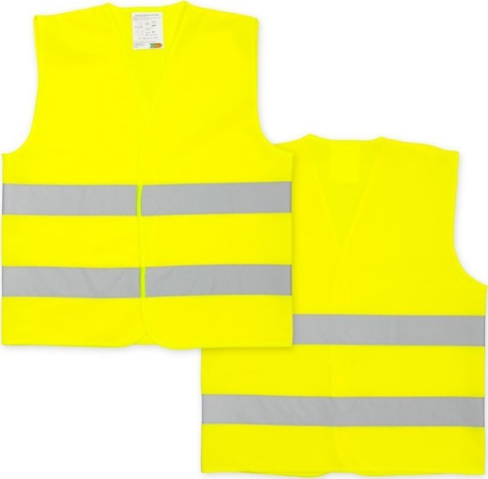 Kamdo Kamizelka odblaskowa ostrzegawcza żółta dla dzieci przedszkolaków 42x45cm