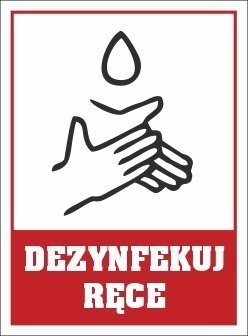 StudioCen Naklejka Dezynfekuj ręce