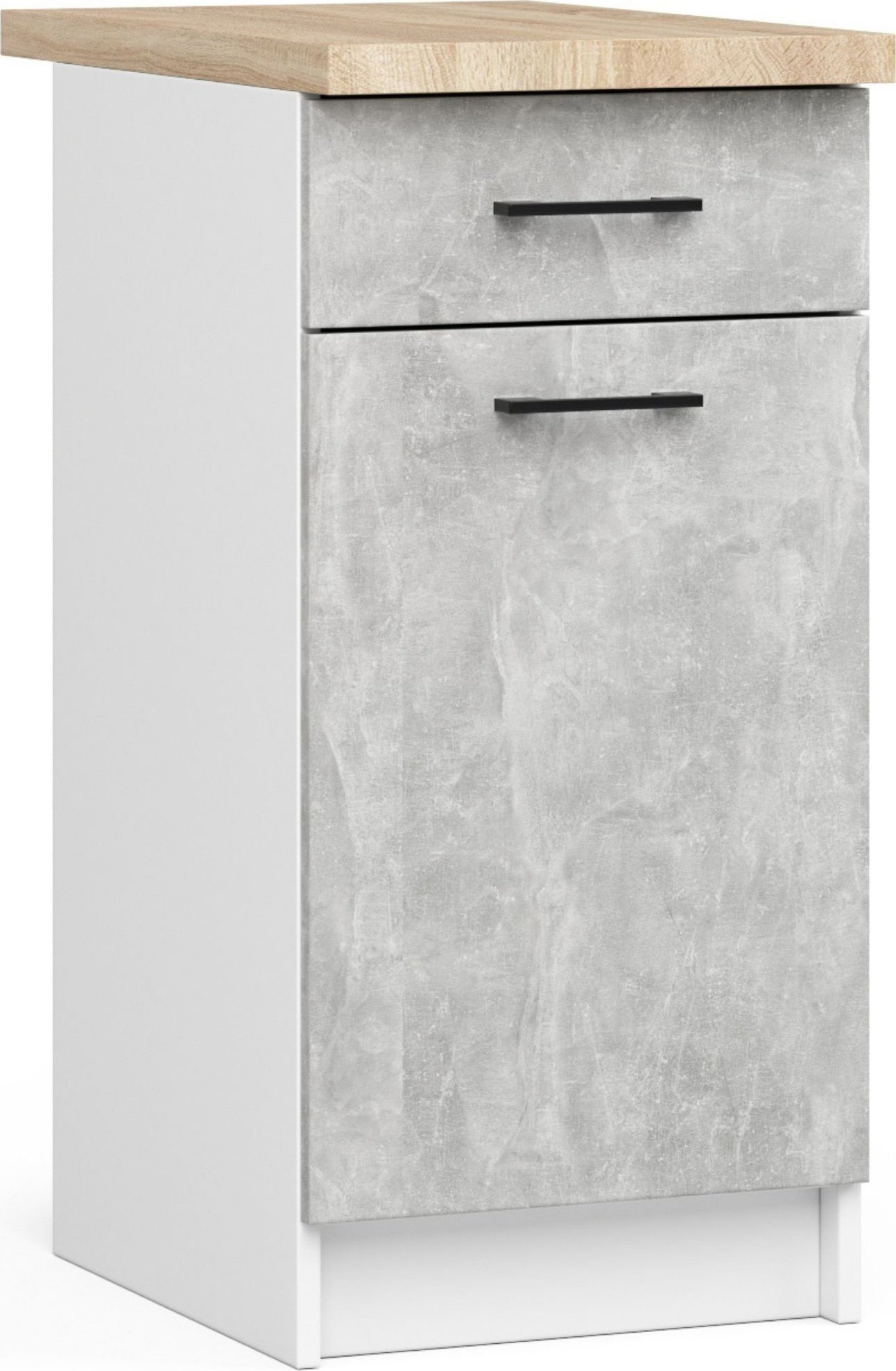 Fabryka Mebli Akord SZAFKA KUCHENNA OLIWIA S 40cm 1D 1S BIAŁA-BETON