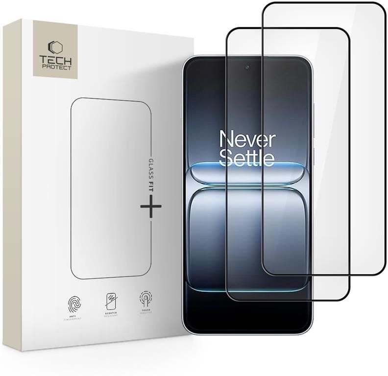 SZKŁO HARTOWANE TECH-PROTECT GLASS FIT+ 2-PACK ONEPLUS NORD 5 BLACK