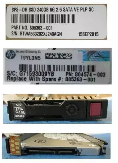 Hewlett Packard Enterprise 240GB SATA 6G SFF SC VE PLP (805363-001)