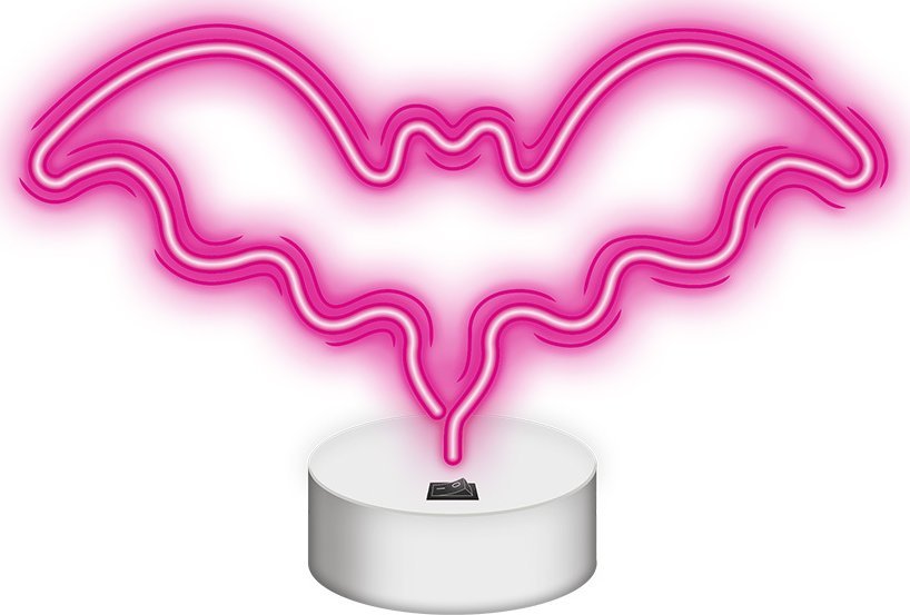 TelForceOne Neon na podstawce LED NIETOPERZ różowy NNE07 Neolia