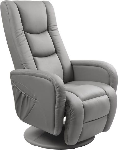 Halmar Fotel PULSAR recliner z funkcją masażu i podgrzewania popielaty