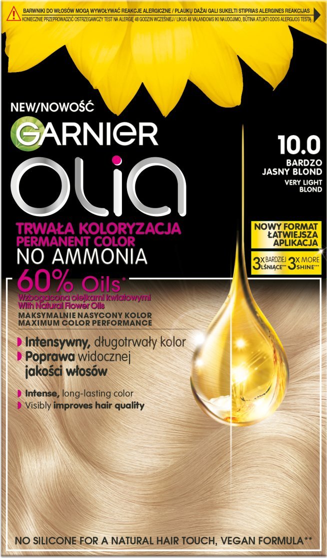 Alkotest GARNIER_Olia farba do włosów 10.0 Very Light Blond