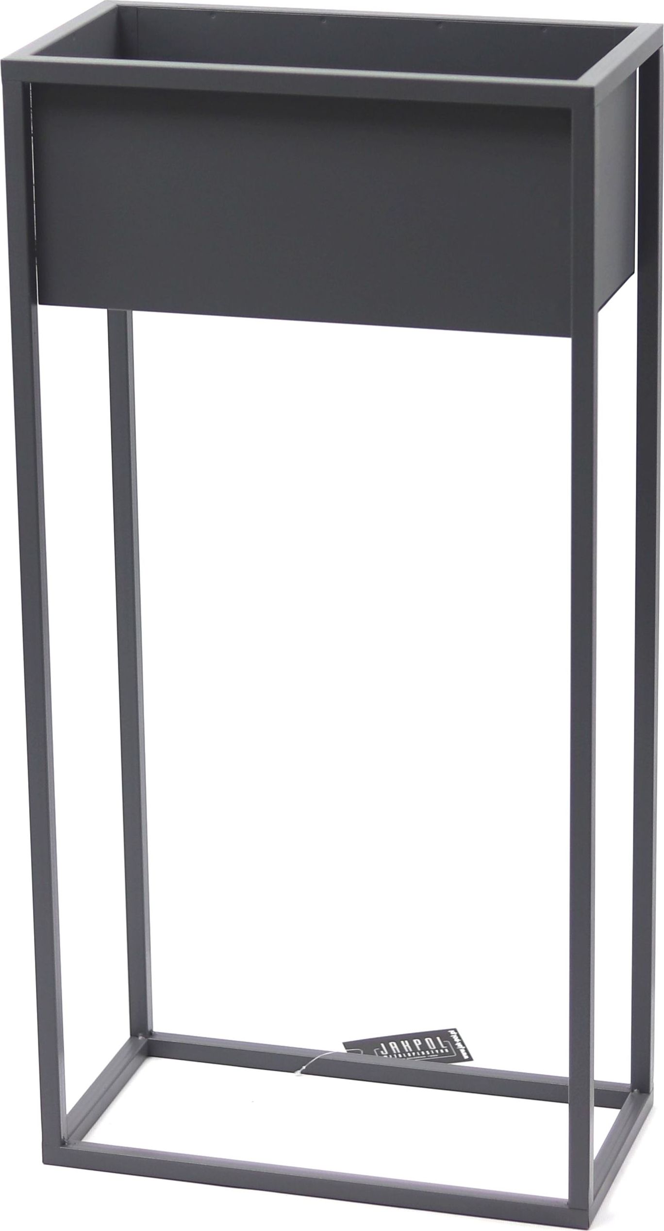 Jakpoldesign Kwietnik Metalowy Stojak CUBO 80x40cm szary skrzynka loft 05-06/S