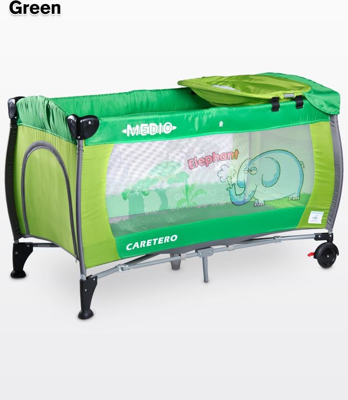 Caretero Łóżeczko turystyczne Medio Classic green