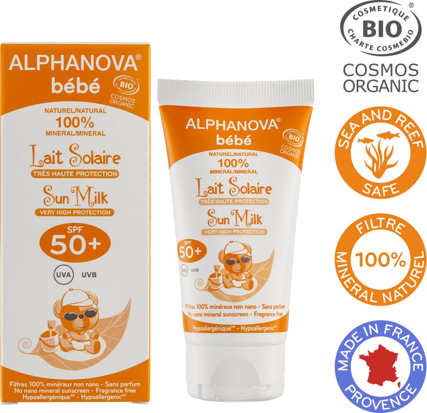 Alphanova Bebe Przeciwsłoneczny Krem o wysokim filtrze SPF 50+ 50g