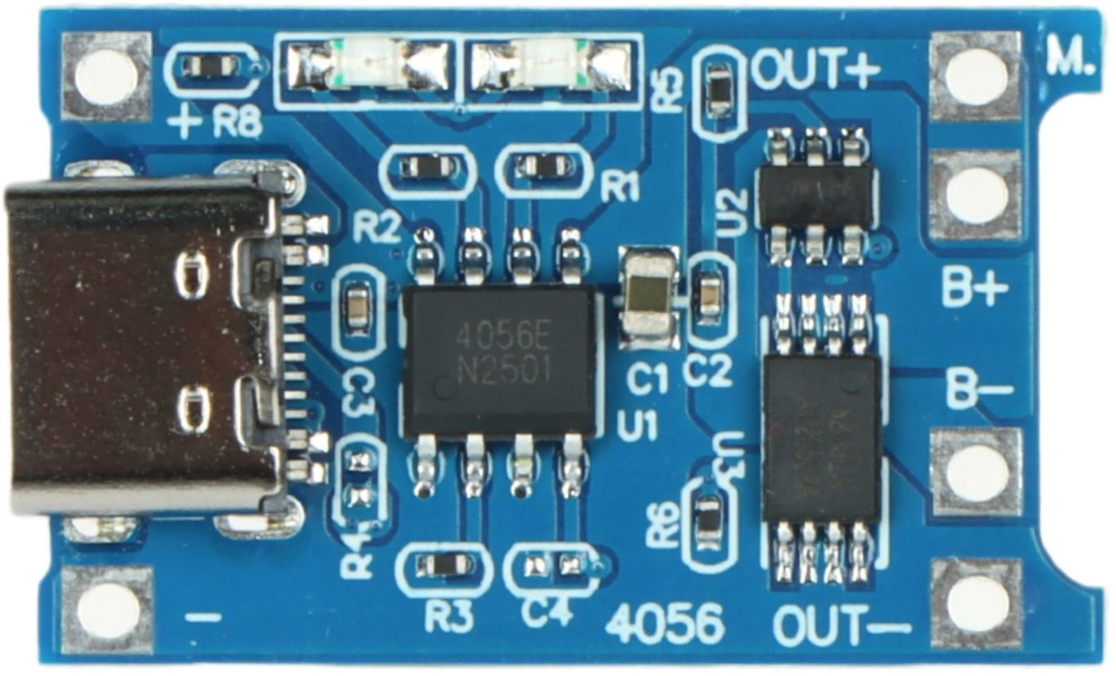 MODUŁ ŁADOWANIA AKUMULATORÓW LI-ION CHAR-4056-18650/USB-C