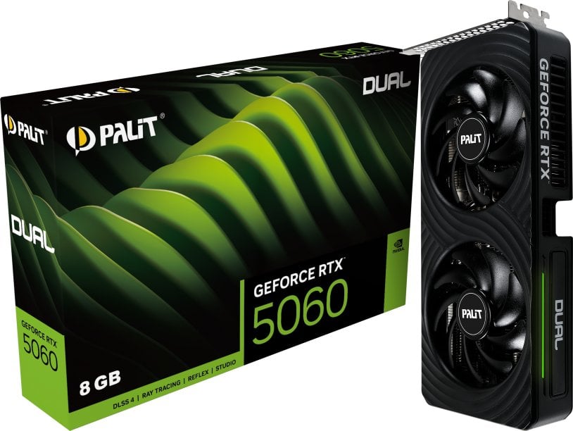 Karta graficzna Palit GeForce RTX 5060 Dual 8GB GDDR7 DLSS4 (NE75060019P1-GB2063D)