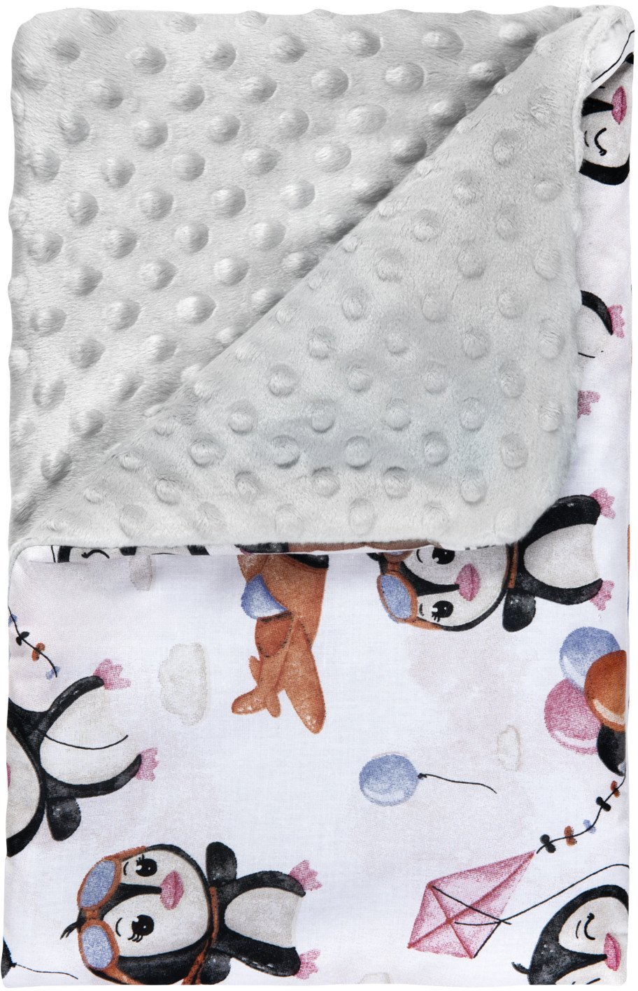 Lulando Lulando BABYDECKE 100 X 75 CM GRAU PINGUINE