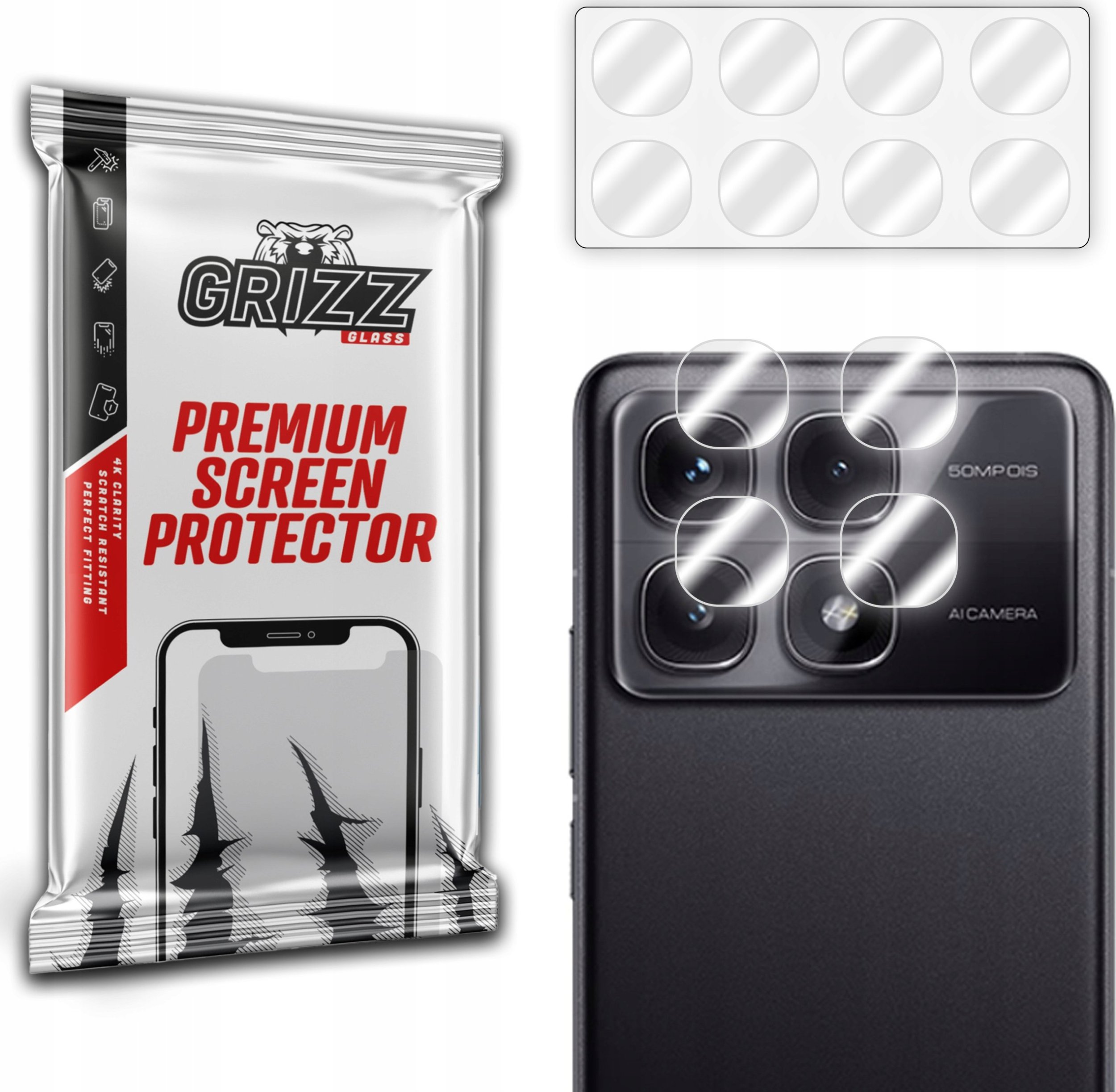 GrizzGlass Szkło na aparat GrizzGlass HybridGlass Camera do Xiaomi Redmi K70 Ultra