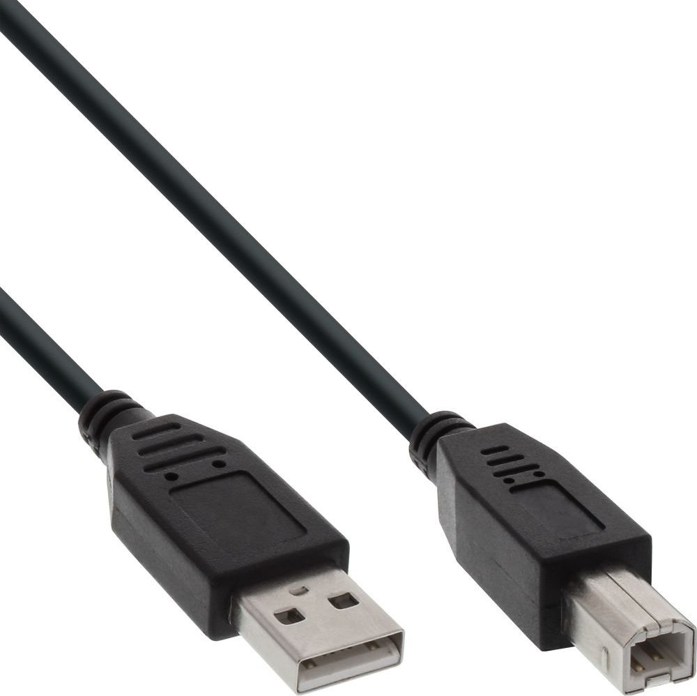 Kabel USB InLine USB-A - USB-B 1 m Czarny (34511X)