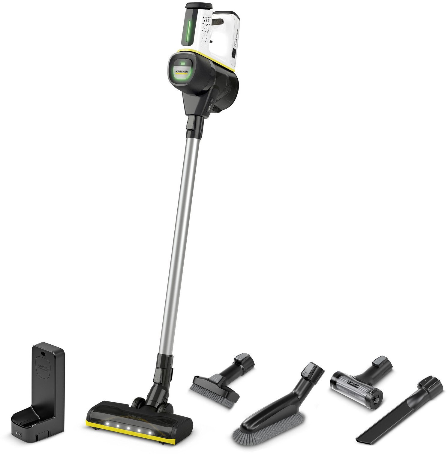 Kärcher VC 7 Cordless yourMax Odkurzacz stojący 2 w 1 Bateria Suchy HEPA Bez worka 0,8 l Szary, Biały 2,5 Ah