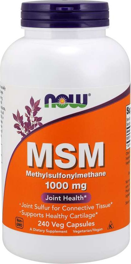 NOW Foods NOW Foods - MSM, 1000 mg, 240 kapsułek