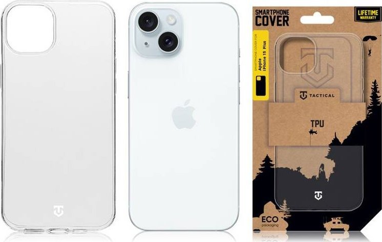 Tactical TPU Cover for Apple iPhone 15 Plus Transparent standard