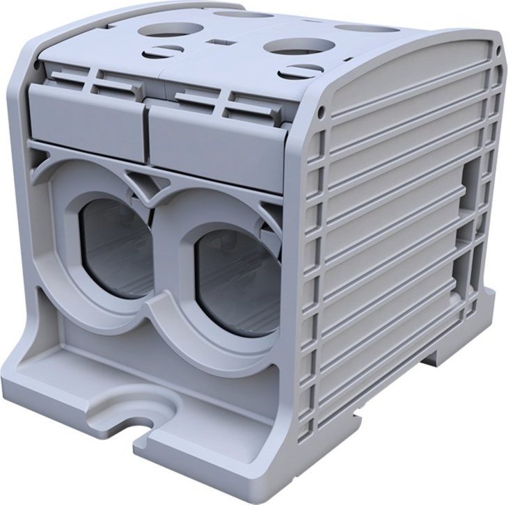 Simet Złączka szynowa gwintowa Al/Cu STB 185-2 (87820) SIMBLOCK szary 81202002