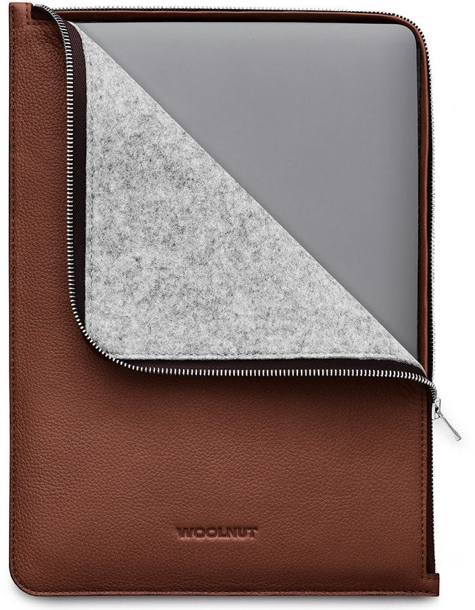 Woolnut Leather Folio Case for 13/14" MacBook, Cognac