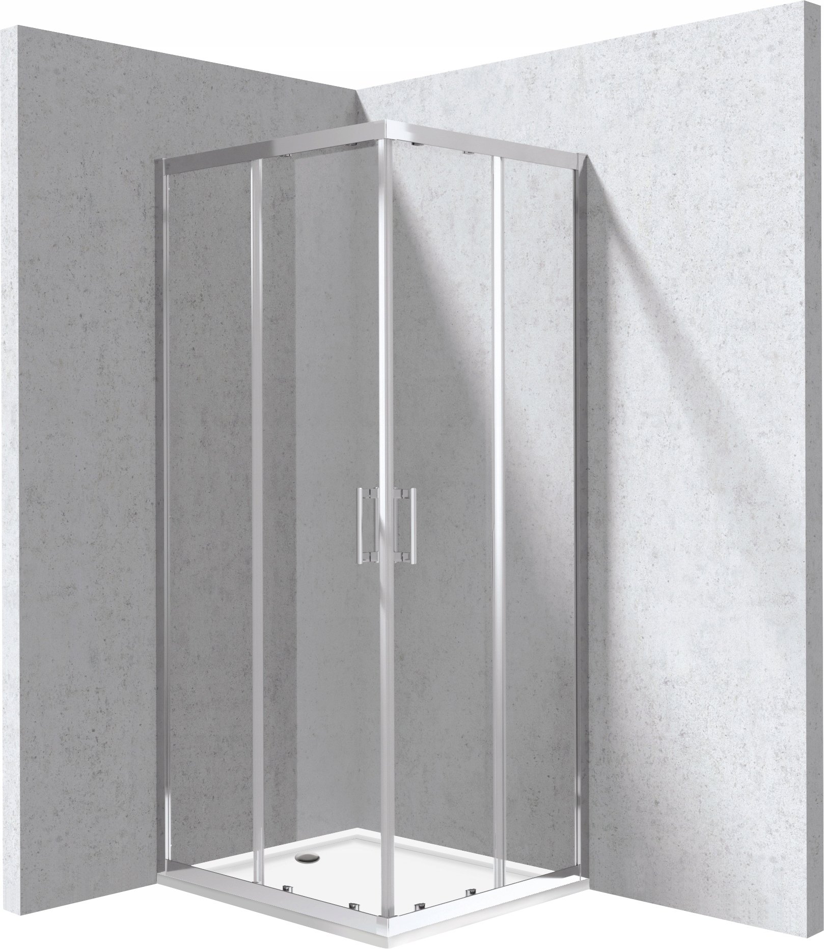 Deante Kabina prysznicowa z brodzikiem prostokątna - 80x90 cm