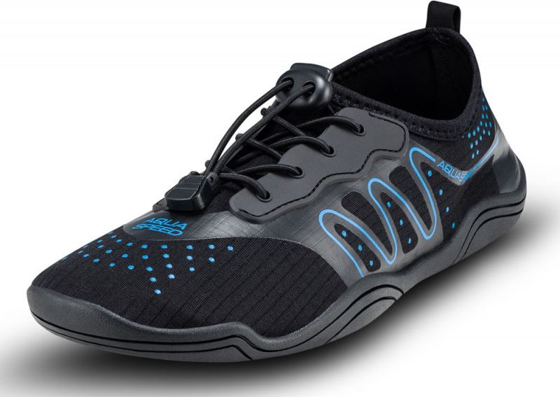Aqua-Speed Buty do wody Buty plażowe Windsurfing Rower KAMELEO czarno-niebieskie Rozmiar 38