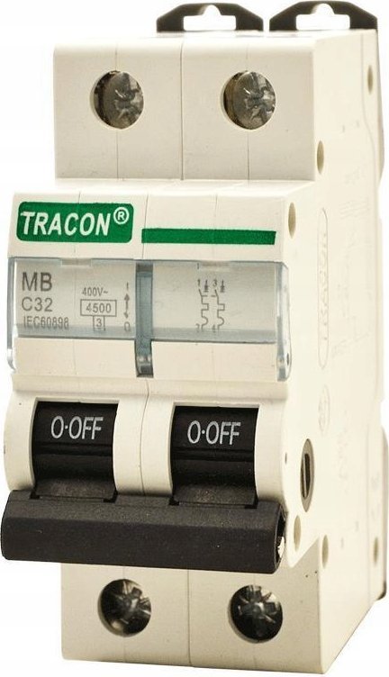 Tracon Electric Wyłącznik nadprądowy 4,5kA 16A 2P C MB-2C-16 Tracon