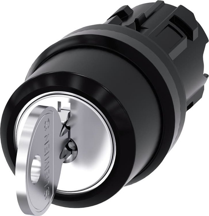 Siemens Przełącznik z kluczem ronis 22mm okrągły tworzywo nr zamka 455 z 2 kluczami 3 poz 3SU1000-4CL11-0AA0