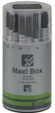 Wiertło Luna do metalu HSS walcowe 1,5 2 7 4,5 4 5,5 5 1 3 2,5 3,5 6 10 6,5 7,5 8 8,5 9 9,5mm zestaw (209540103)