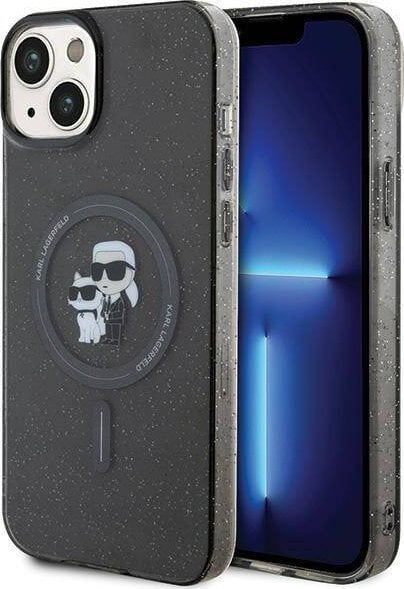 Karl Lagerfeld Karl Lagerfeld KLHMP15MHGKCNOK iPhone 15 Plus / 14 Plus 6.7" czarny/black hardcase Karl&Choupette Glitter MagSafe