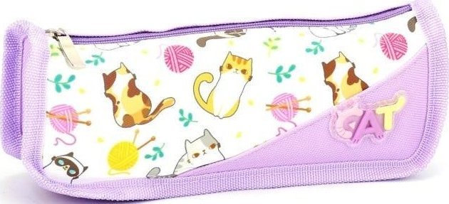Piórnik tuba mała Kotki fiolet
