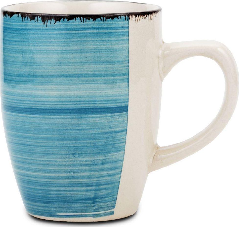 NAVA Kubek ceramiczny z uchem FADED BLUE do picia kawy herbaty 355 ml () - 56234-uniw