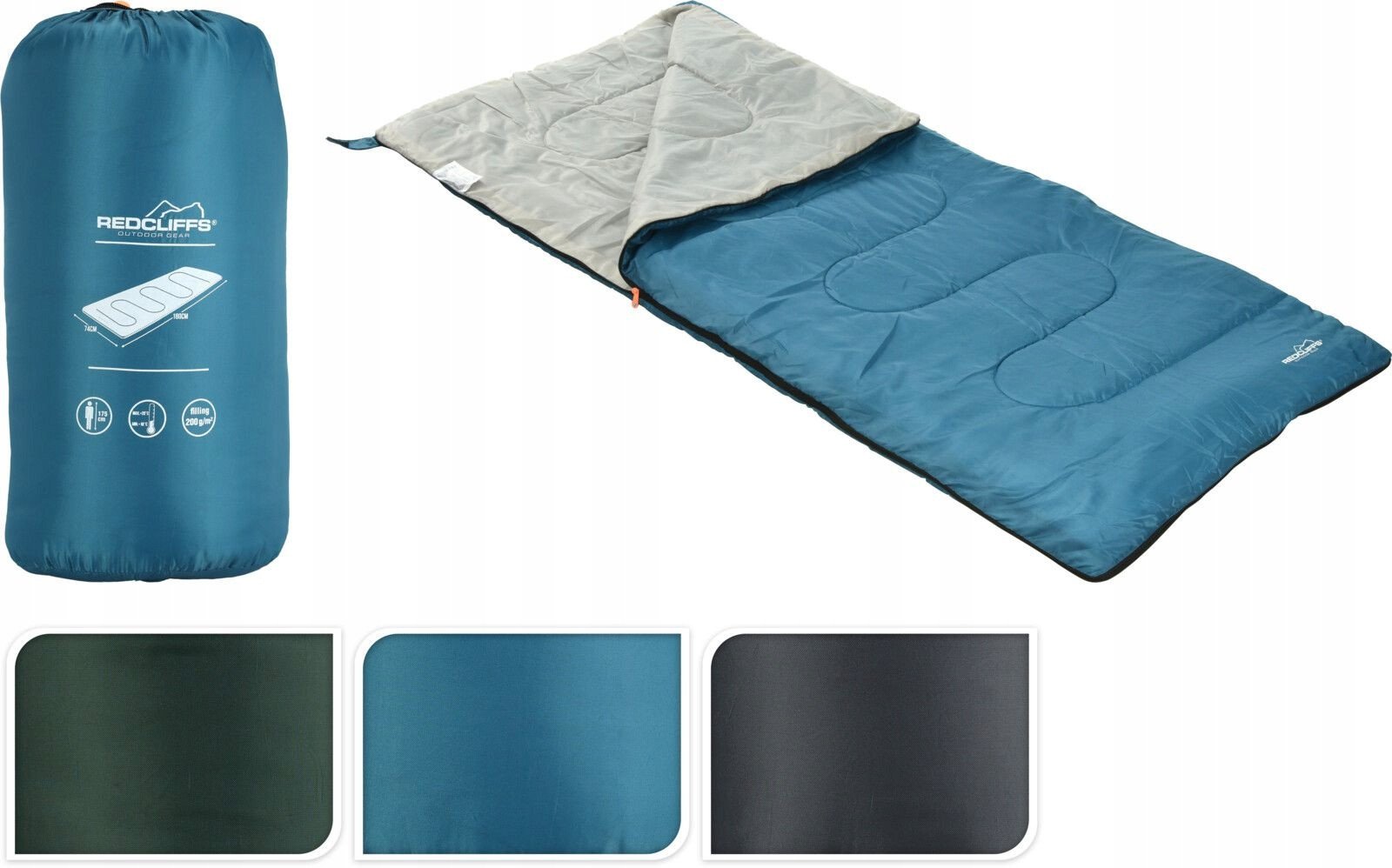 Sleeping bag ENVELOPPE, 180 x 74 cm, assorted colors, 10/20