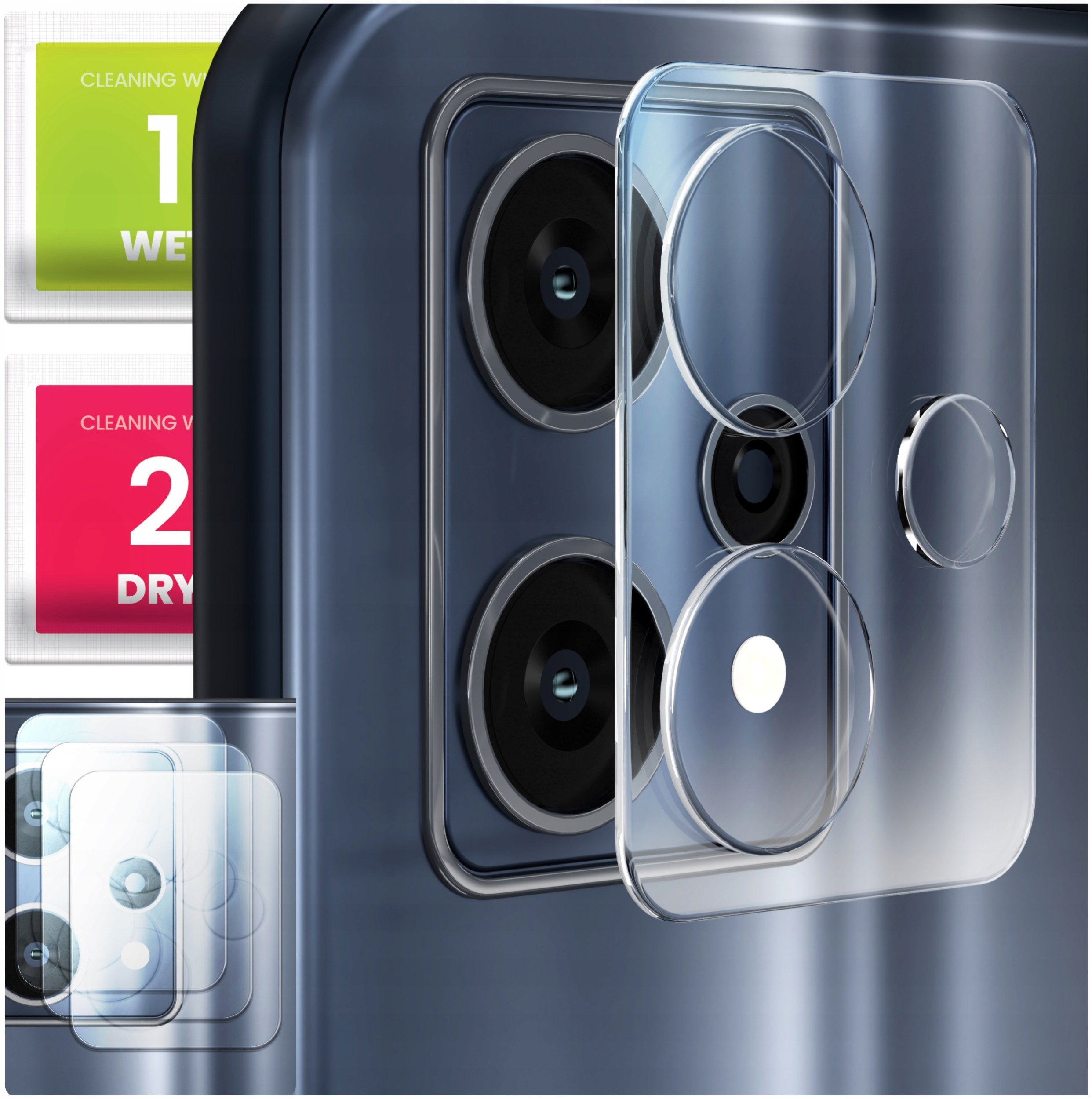 3-PAK Szkło Na Aparat Do Realme 9 Pro / 9 5G (Hartowane, Na Obiektyw, 9H)