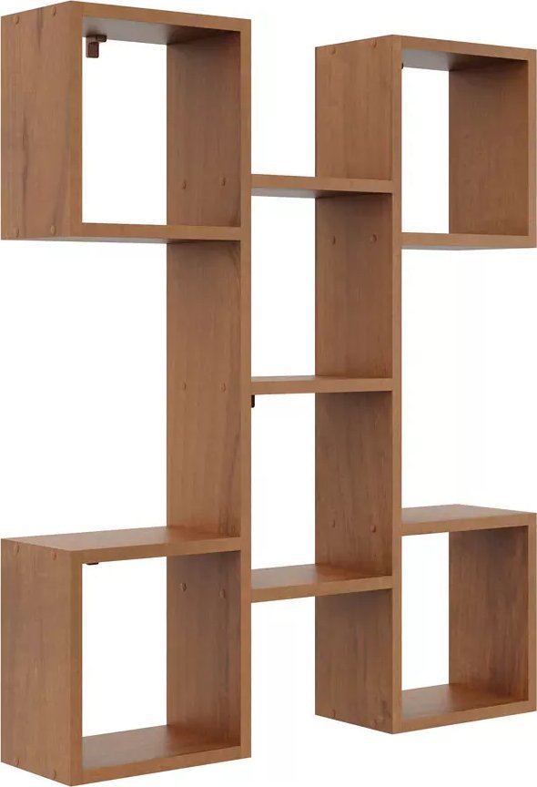 Elior Nowoczesna półka na ścianę w kolorze orzech - Anika