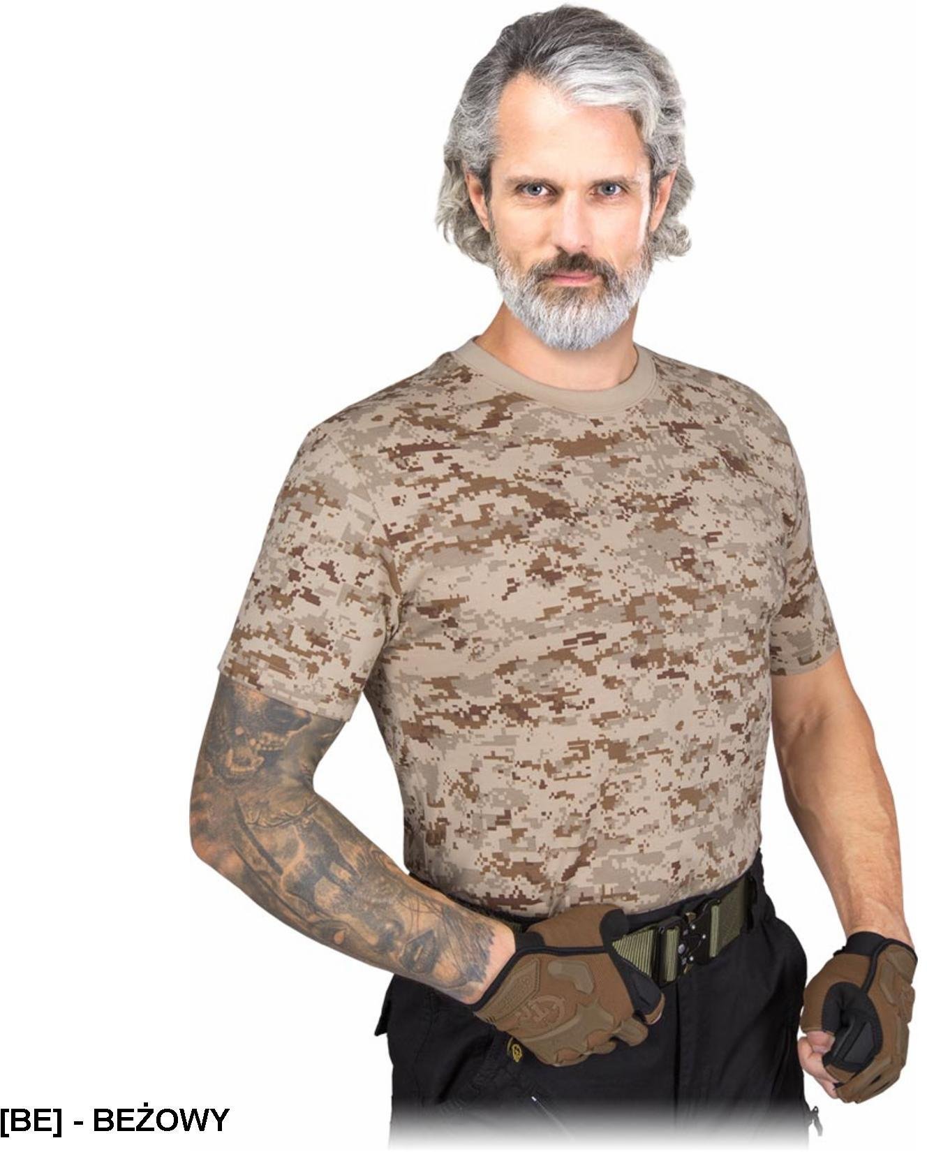 Reis TG-TARNUNG - T-shirt short sleeve Tactical Guard 100% bawełna 170-180 g/m2 dedicated to military motorcycle enthusiasts - beige M