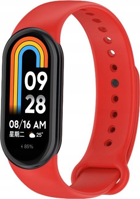 Hello Case PASEK SILIKONOWY DO OPASKI SPORTOWEJ XIAOMI MI BAND 8 CZERWONY