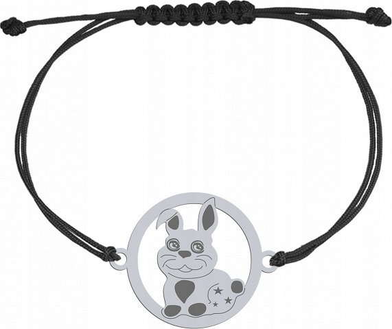 Radziszewska Jewellery Bransoletka Srebrna Królik DEDYKACJA