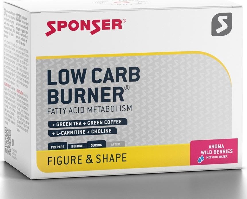 Sponser Napój SPONSER LOW CARB BURNER owoce leśne (pudełko 20 saszetek x 6g) (NEW)