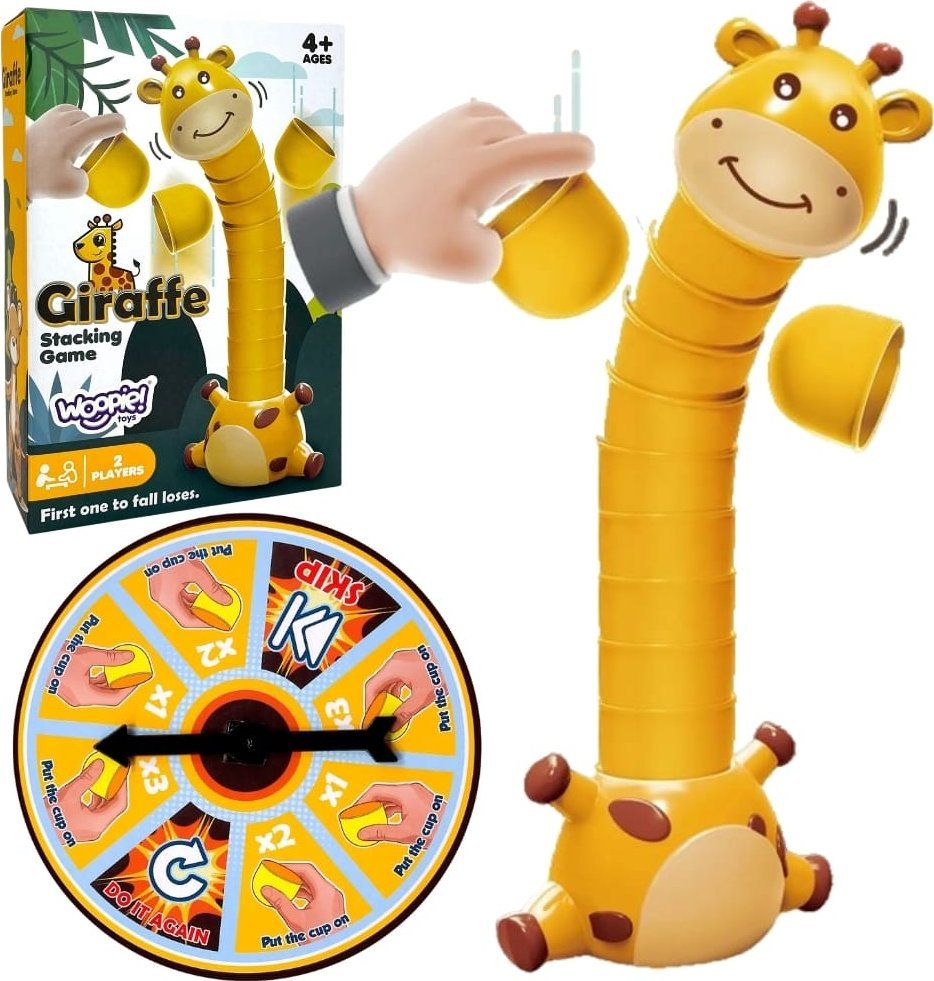 WOOPIE Gra Zręcznościowa Żyrafka Układanie Kubeczków