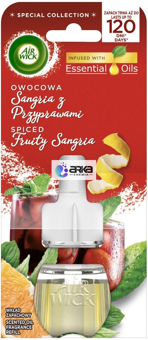 Air Wick Wkład do Elektrycznego Odświeżacza Powietrza Owocowa Sangria i Korzenne Przyprawy 19ml