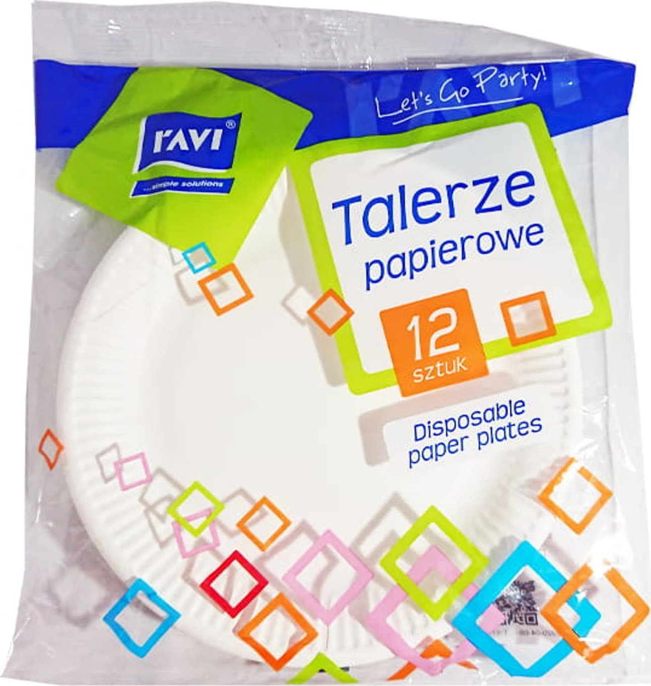 Ravi Talerze jednorazowe 18cm 12 szt