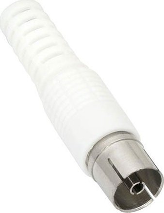 Blow 1538# Gniazdo antenowe proste białe długie