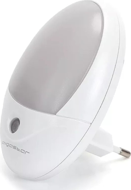 Lampka wtykowa do gniazdka Aigostar Lampka nocna LED wtykana do gniazdka z czujnikiem dnia/nocy o mocy 1W Lampka nocna LED wtykana do gniazdka z czuj