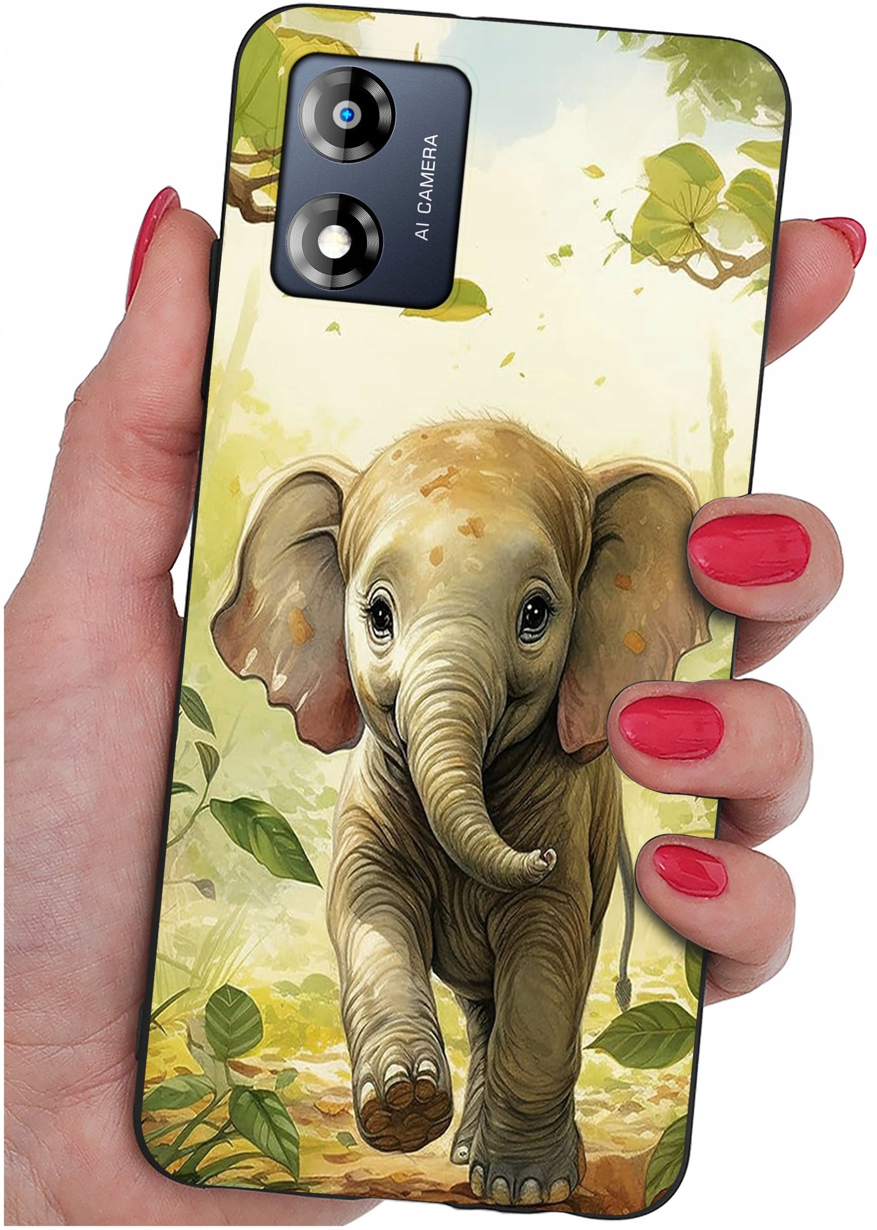 Etui do Motorola Moto E13 WZORY |SILIKONOWE MATT CASE + SZKŁO 9H