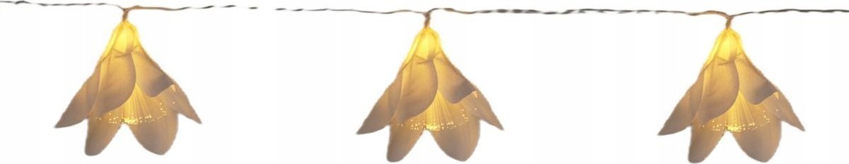 Lampki choinkowe Christmas decoration LAMPKI DRUCIKI NA BATERIE GIRLANDA 20 LED KWIATY CIEPŁY BIAŁY