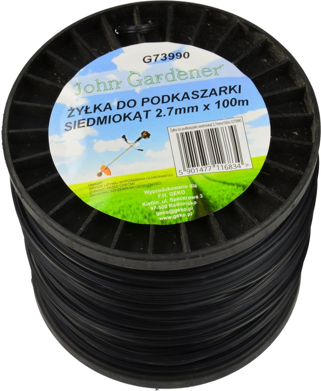 Geko Żyłka do podkaszarki siedmiokąt 2,7mmx100m(24)