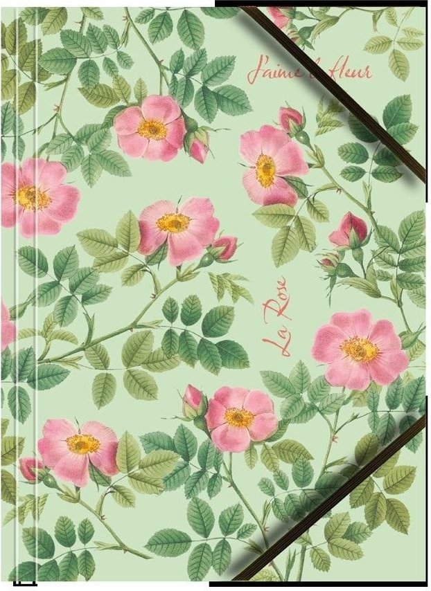 Teczka A4 kartonowa z gumką narożną róże (6szt)