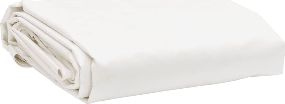 vidaXL Plandeka, biała, Ø 2,4 m, 600 g/m²