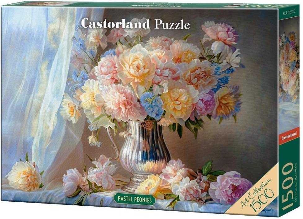 Puzzle 1500 Pastel Peonies CASTOR
